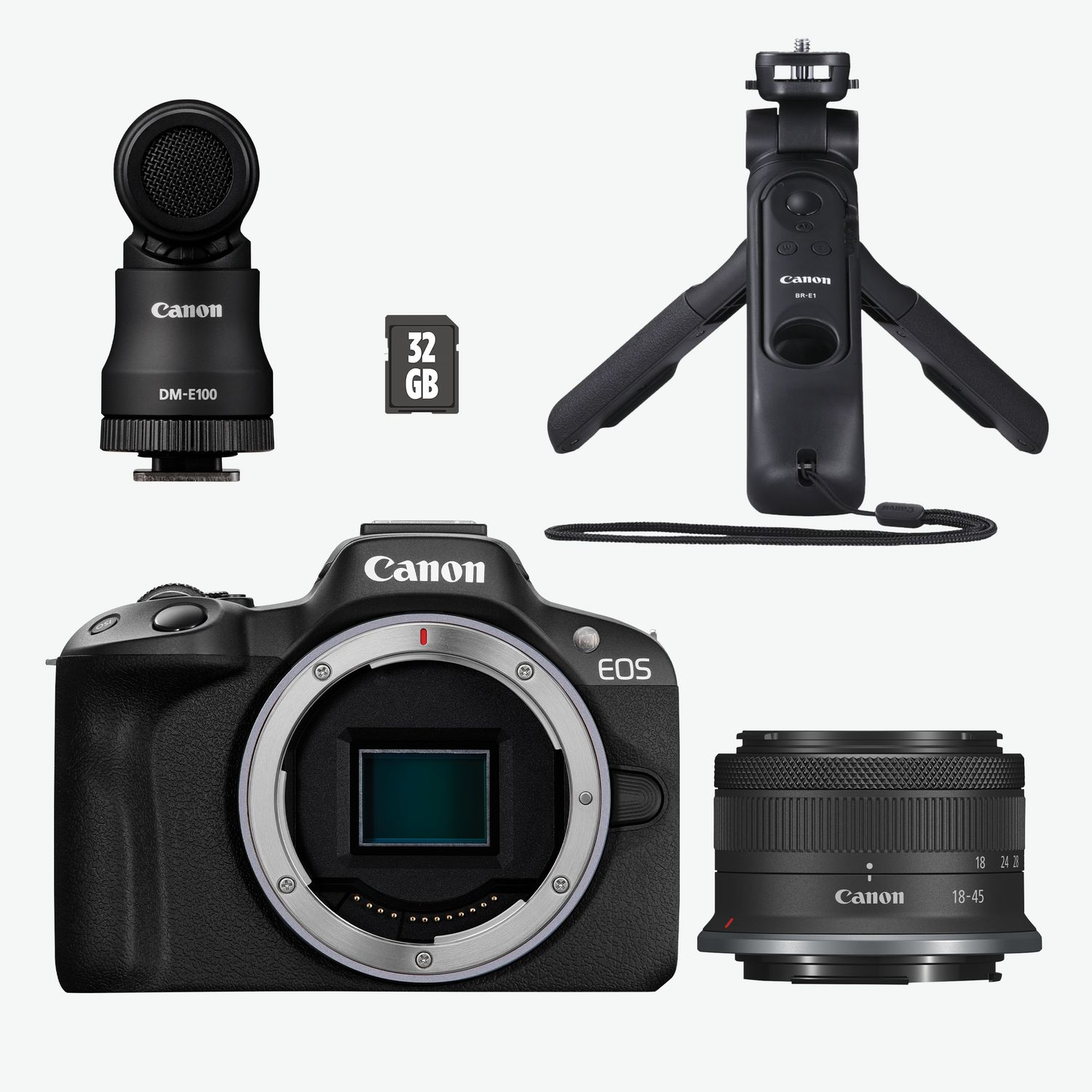 Canon EOS M6 zilver + EF-M 15-45mm IS STM-lens + EF-M 55